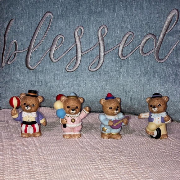 Vintage Homco ceramic bears set of 4 - Picture 1 of 7